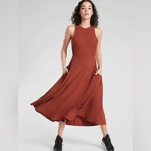 COPY - Athleta Winona Midi Support Dress, Russet Brown